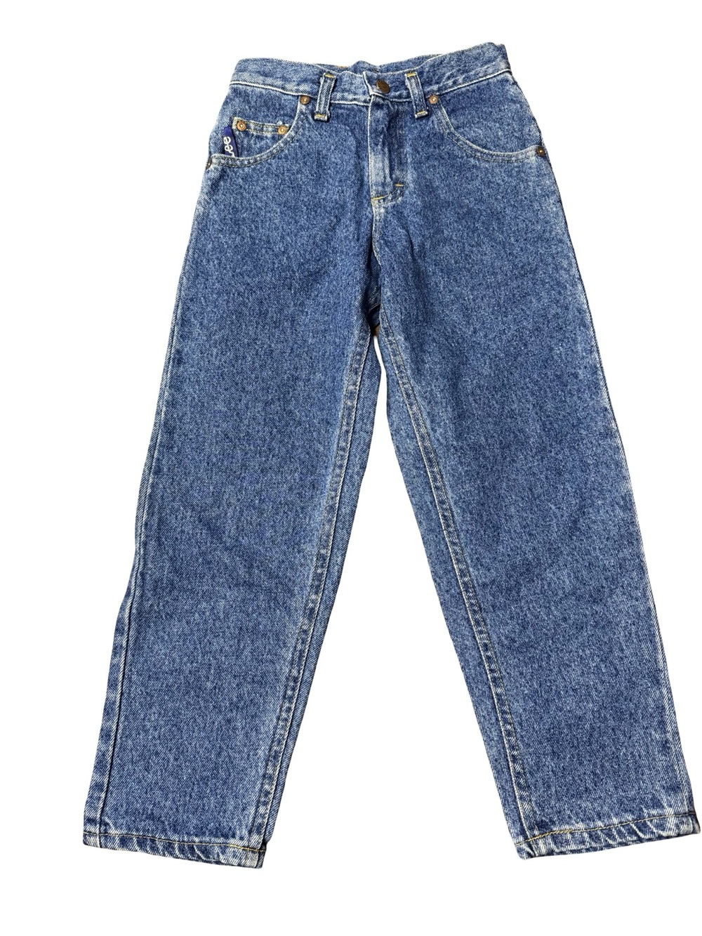 NWT Vintage 80s Lee Easy Riders Baggy Fit Jeans Boys 8 Acid Wash Deadstock USA
